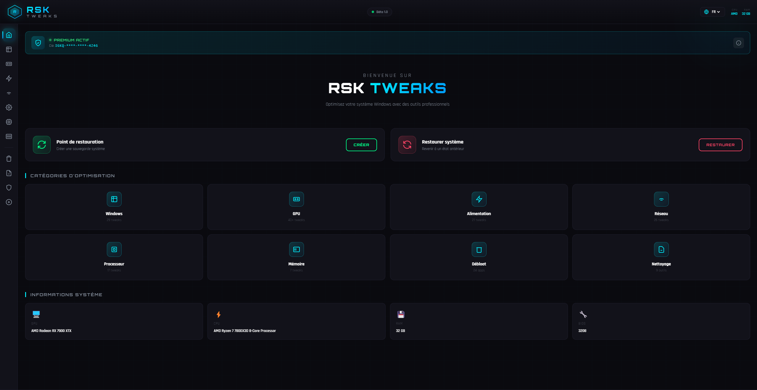RSK Tweaks Interface